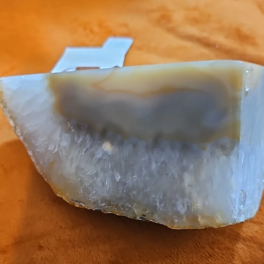 Agate Stone Bookend with Natural Patterns